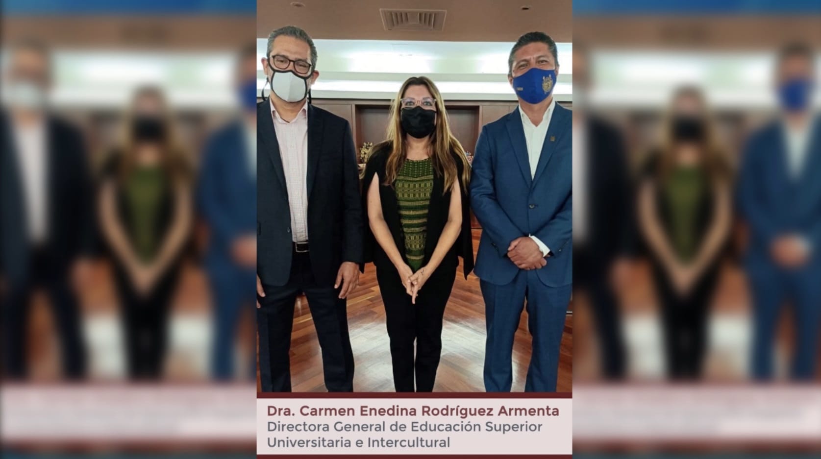 La Dra. Carmen Enedina Rodríguez Armenta recibe informe de actividades de Raúl Cárdenas Navarro