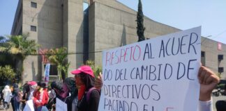 Estudiantes de la Escuela Normal para Educadoras en Morelia se Manifiestan por Nueva Convocatoria de Directivos