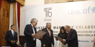 La protección de las infancias es tarea de todas y todos: Juan Antonio Magaña de la Mora Congreso del Estado de Michoacán signa convenio de colaboración con la UNICEF México