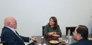 Fabiola Alanís se reúne con David Colmenares, auditor Superior de la Federación